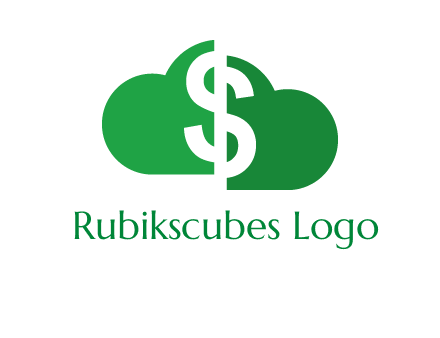 cloud shape with dollar logo