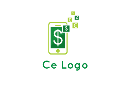 mobile icon currency logo