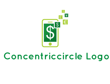 mobile icon currency logo