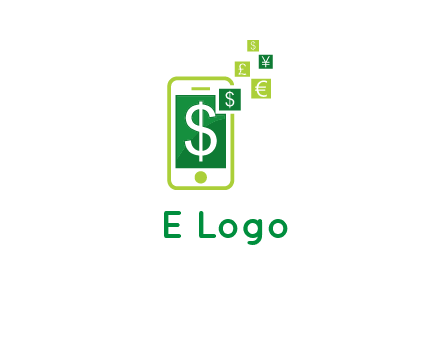 mobile icon currency logo