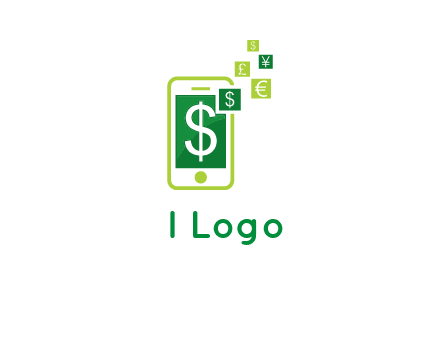 mobile icon currency logo