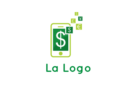 mobile icon currency logo