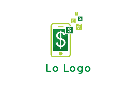 mobile icon currency logo