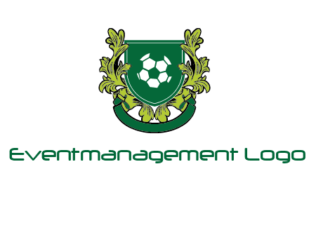 green leaf and football shield logo