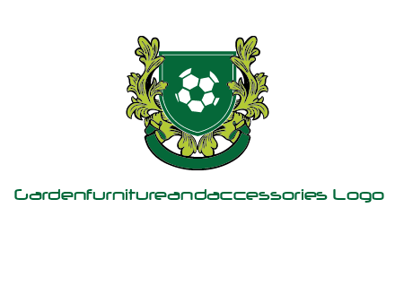 green leaf and football shield logo