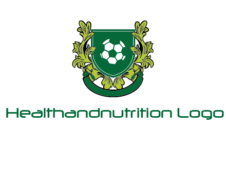 green leaf and football shield logo