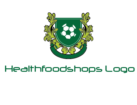 green leaf and football shield logo