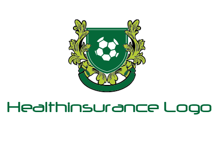 green leaf and football shield logo