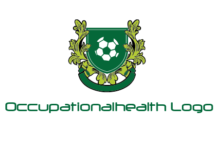 green leaf and football shield logo