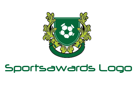 green leaf and football shield logo