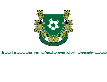 green leaf and football shield logo