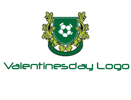 green leaf and football shield logo