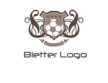 shield design with football swoosh logo