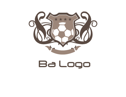 shield design with football swoosh logo