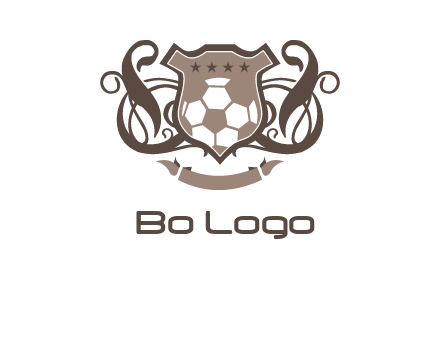 shield design with football swoosh logo