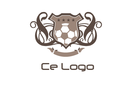 shield design with football swoosh logo