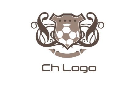 shield design with football swoosh logo