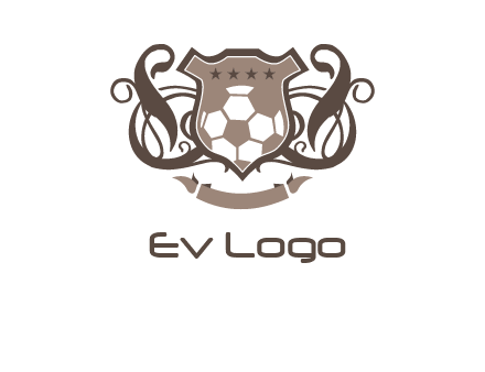 shield design with football swoosh logo