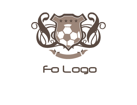 shield design with football swoosh logo