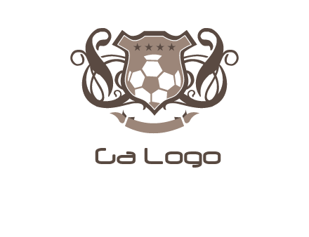 shield design with football swoosh logo