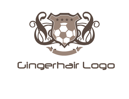 shield design with football swoosh logo