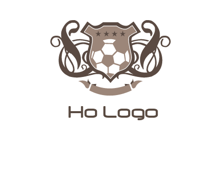 shield design with football swoosh logo