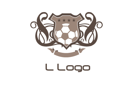 shield design with football swoosh logo