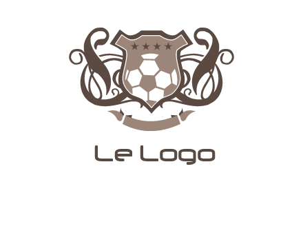 shield design with football swoosh logo