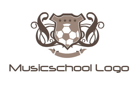 shield design with football swoosh logo