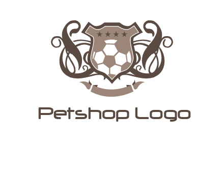 shield design with football swoosh logo