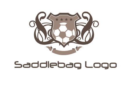 shield design with football swoosh logo