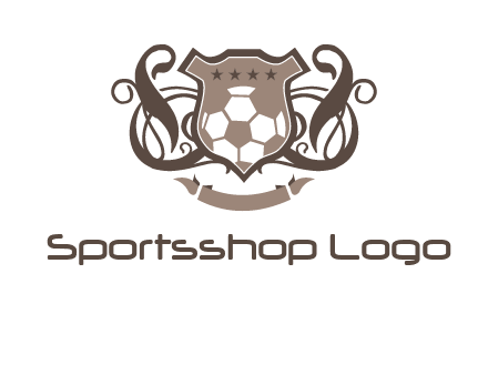 shield design with football swoosh logo