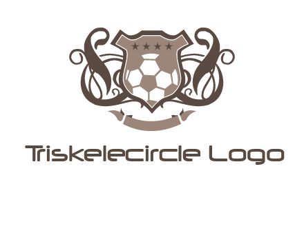 shield design with football swoosh logo