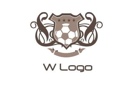 shield design with football swoosh logo