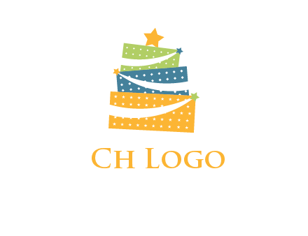 gift icon in cake logo