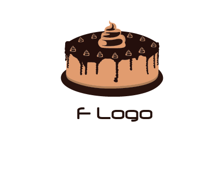 pastry on cake logo