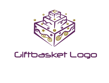 3 level 3d cake logo