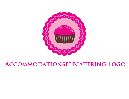 cupcake logo in circle