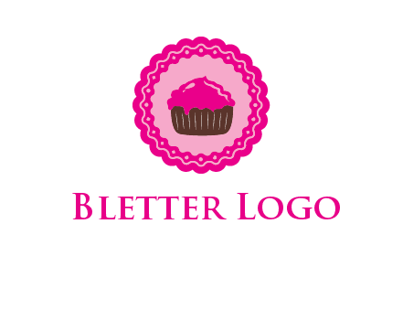 cupcake logo in circle