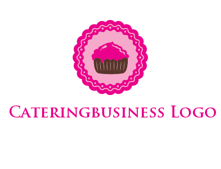 cupcake logo in circle