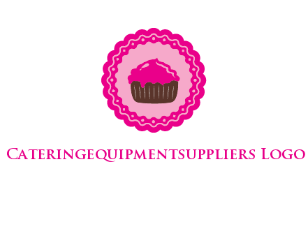 cupcake logo in circle