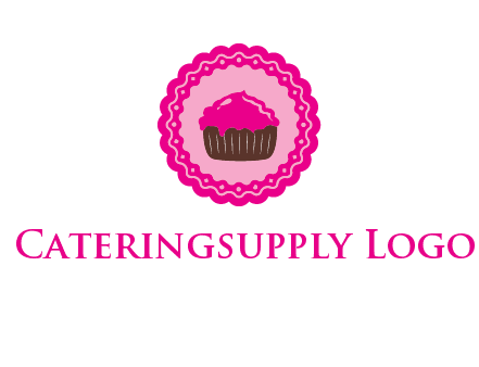 cupcake logo in circle