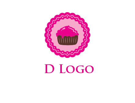 cupcake logo in circle