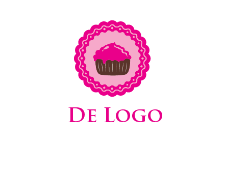 cupcake logo in circle