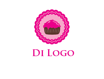 cupcake logo in circle