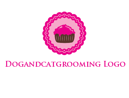 cupcake logo in circle