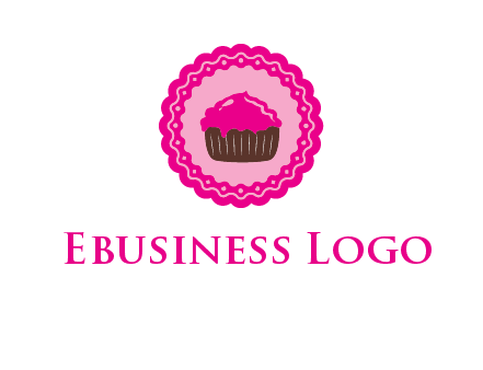 cupcake logo in circle