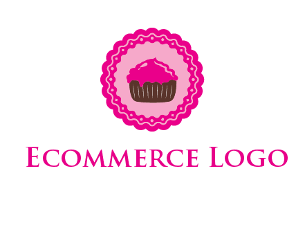 cupcake logo in circle