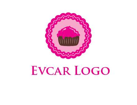 cupcake logo in circle