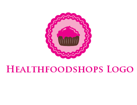 cupcake logo in circle